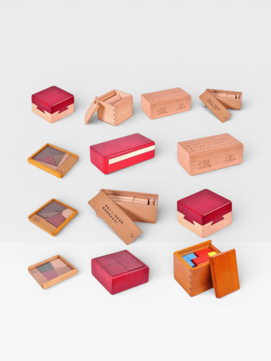 3D Wooden Brain Teaser Puzzle Luban Lock IQ Box - UNIVEA