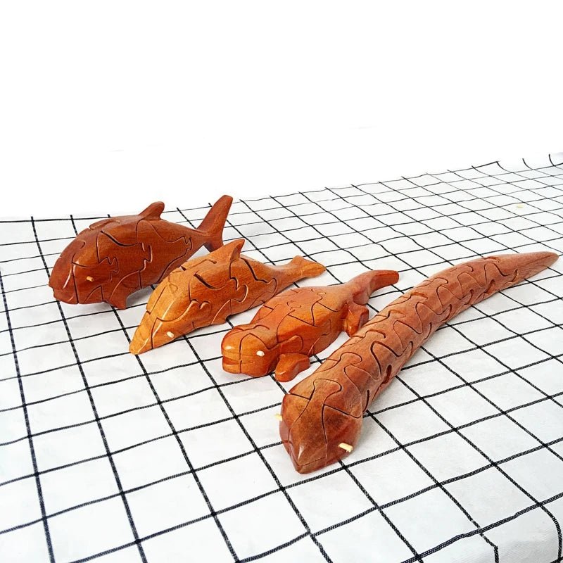 3D Wooden Stacking Animals Jigsaw Toys - UNIVEA