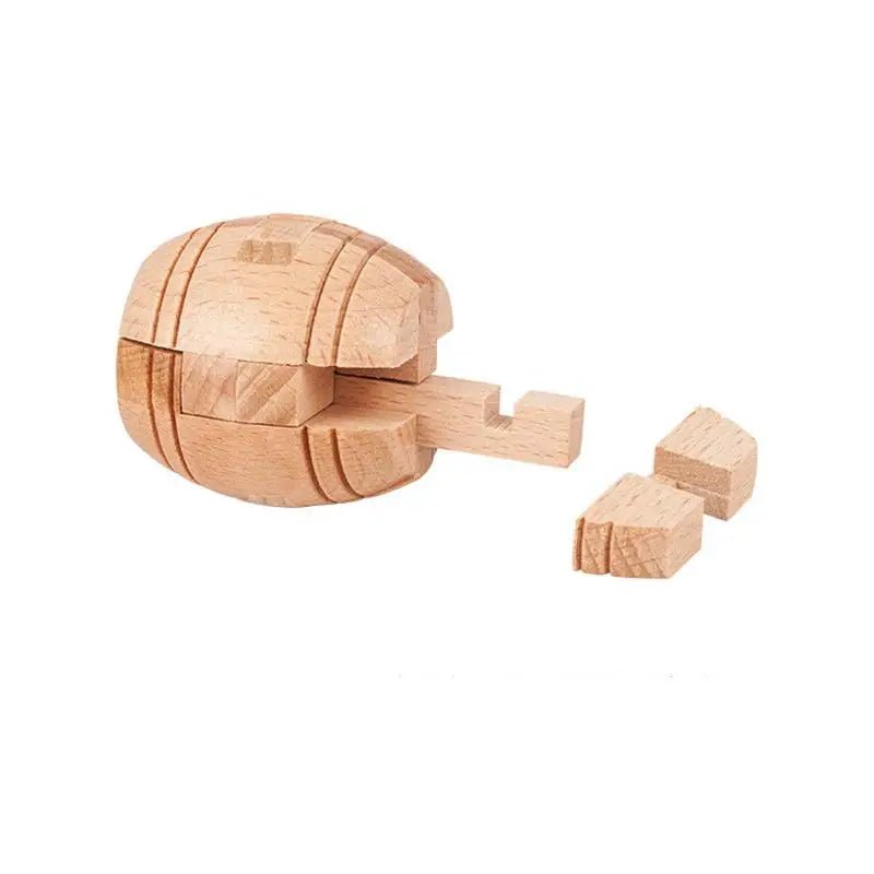 Beech Wood Wooden Burr Puzzles Interlocking Game for Adults KIds - UNIVEA