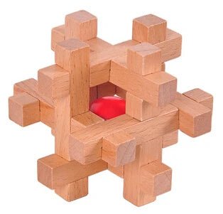 Beech Wood Wooden Burr Puzzles Interlocking Game for Adults KIds - UNIVEA