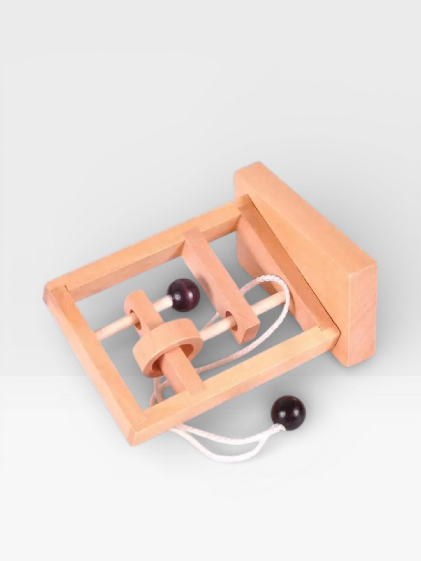 Desk Novelty 3D Wooden Rope Loop Puzzle - UNIVEA