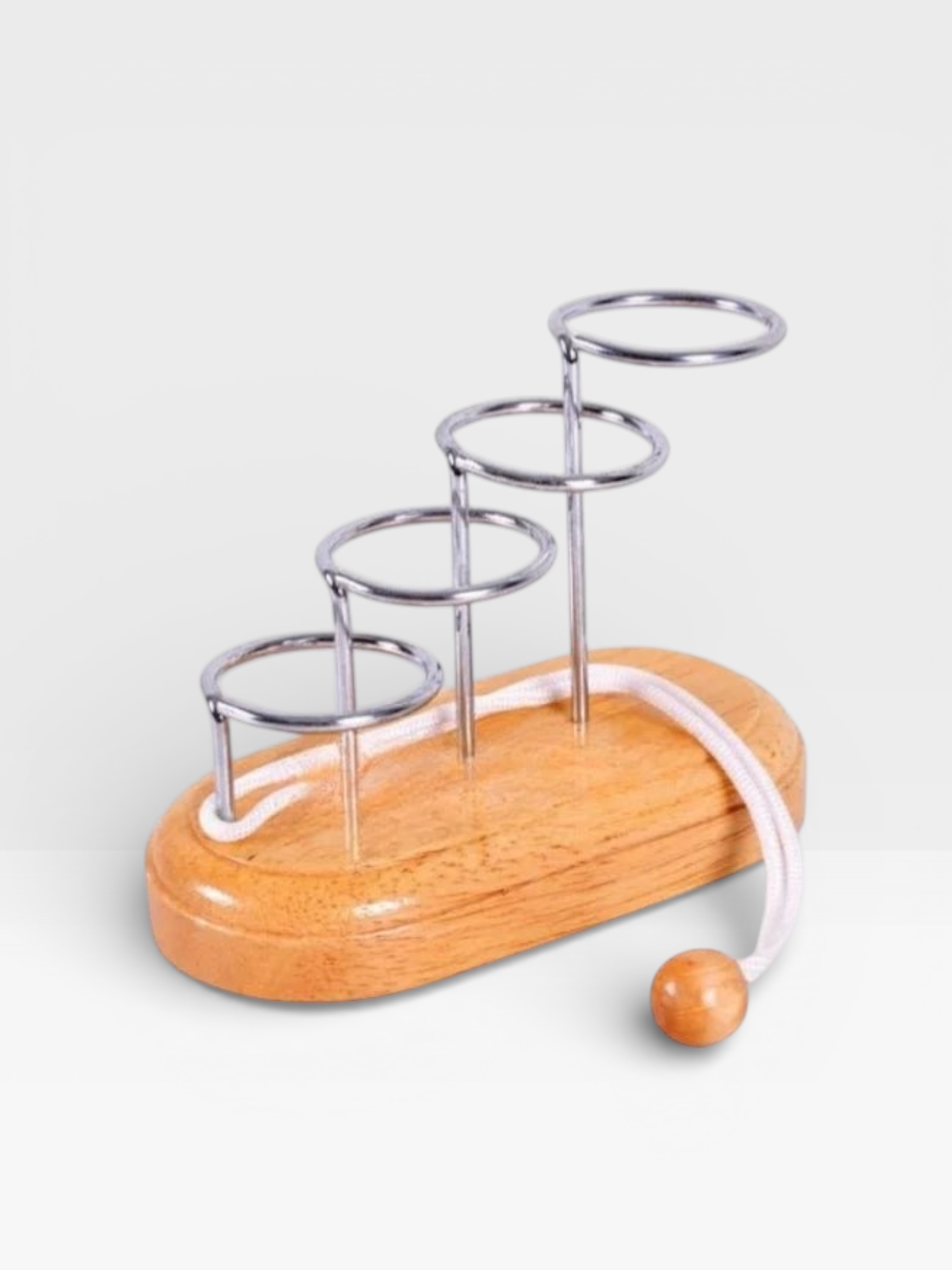 Desk Novelty 3D Wooden Rope Loop Puzzle - UNIVEA