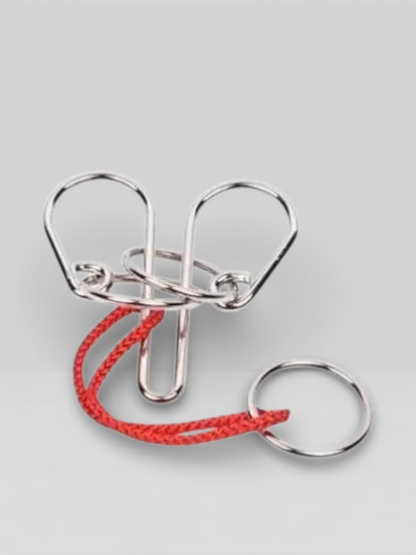 Intelligence Logic Wooden Metal Rope Puzzle - UNIVEA