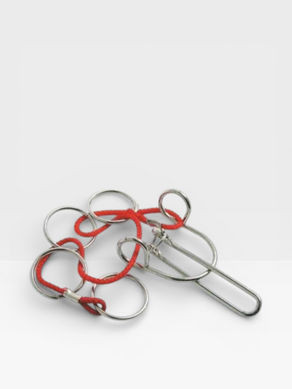 Intelligence Logic Wooden Metal Rope Puzzle - UNIVEA