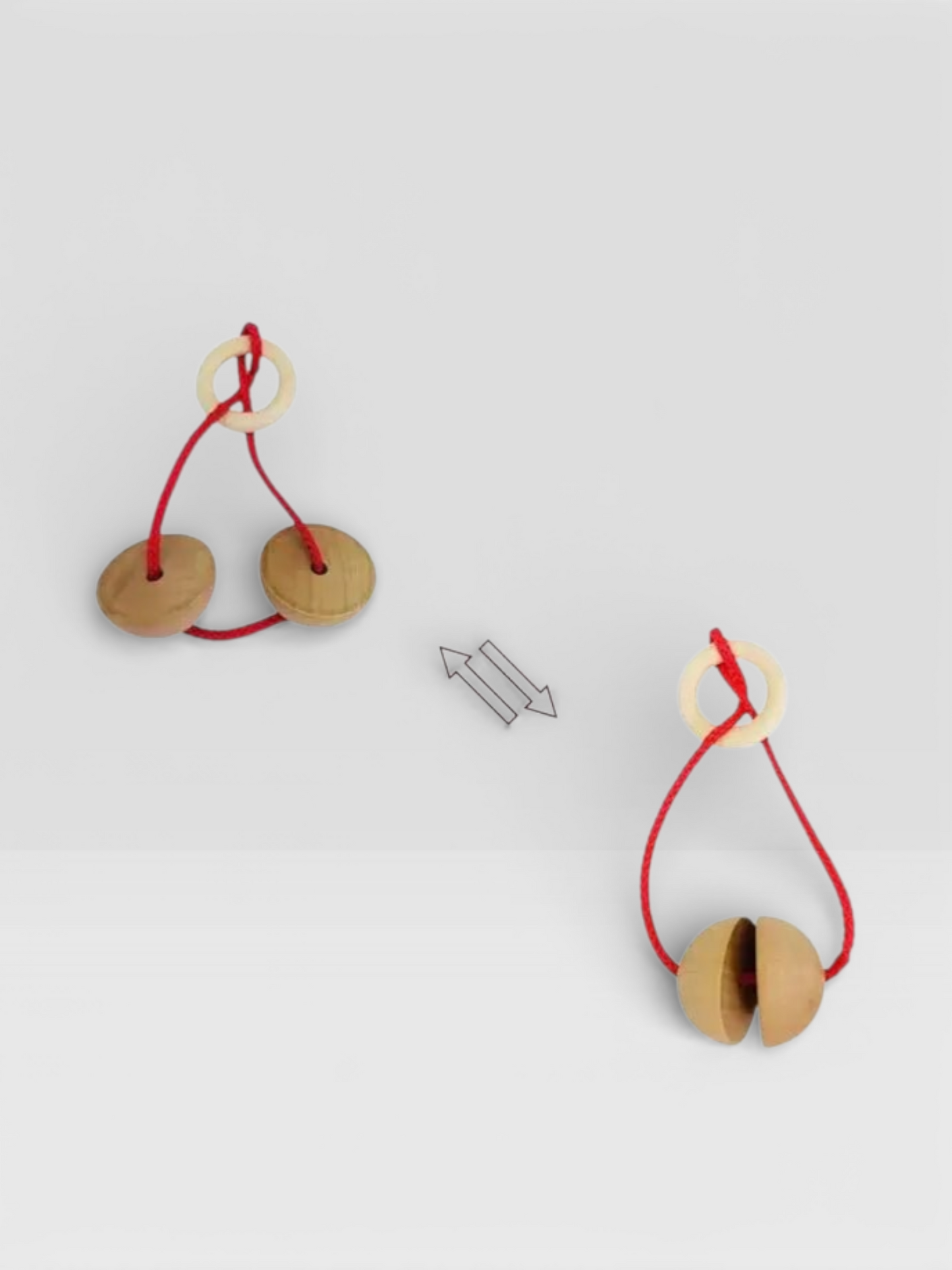 Intelligence Logic Wooden Metal Rope Puzzle - UNIVEA