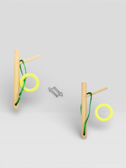 Intelligence Logic Wooden Metal Rope Puzzle - UNIVEA