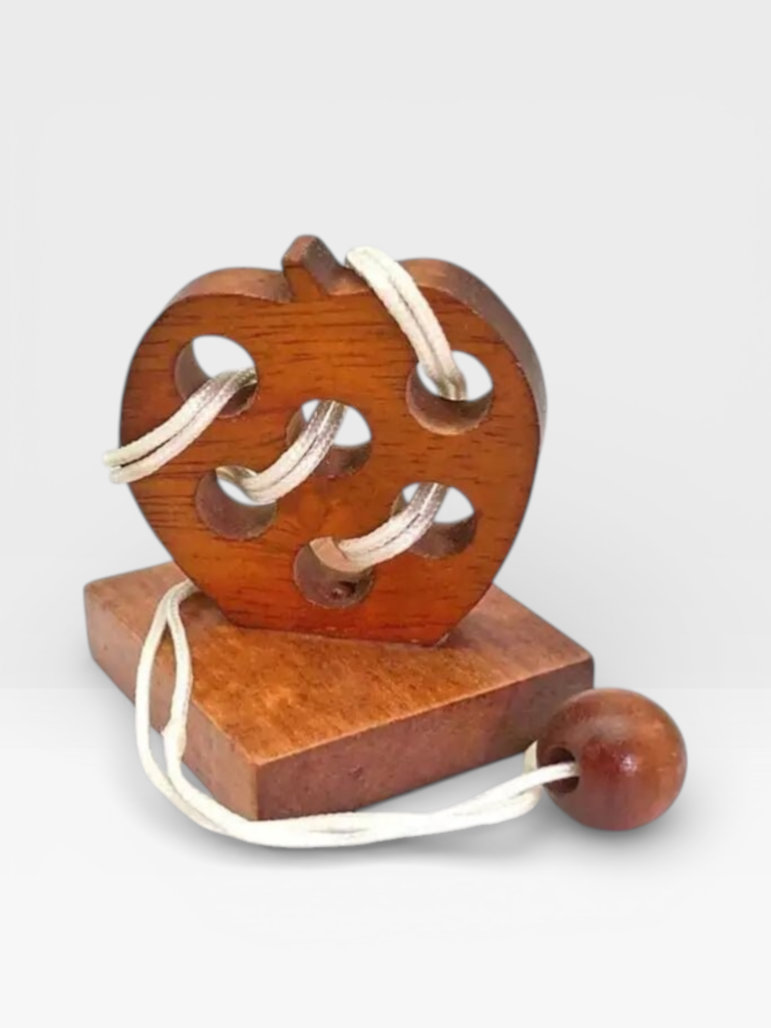 Intelligence Logic Wooden Metal Rope Puzzle - UNIVEA