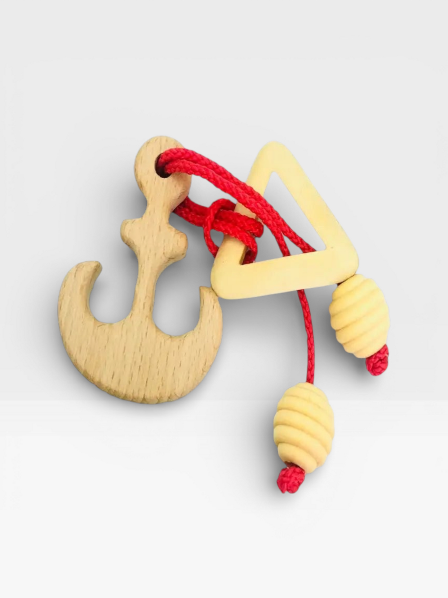 Intelligence Logic Wooden Metal Rope Puzzle - UNIVEA