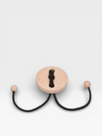 Intelligence Logic Wooden Metal Rope Puzzle - UNIVEA
