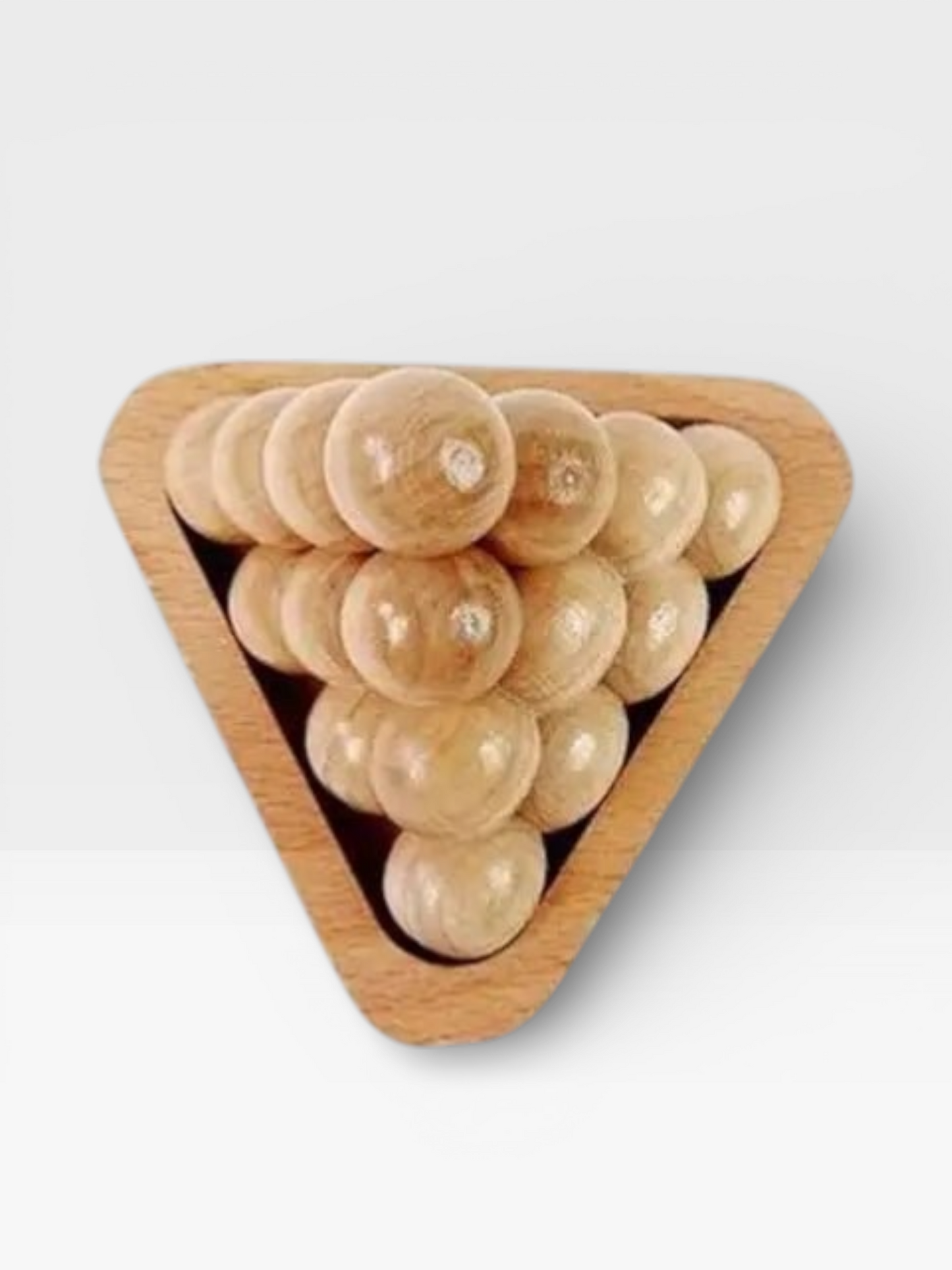 Intelligence Pyramid - shaped Wooden Beads Brain Teasers 3D Logic Mind Puzzle Game - UNIVEA