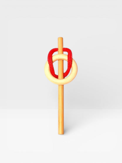 New Intelligence Magic Loop Puzzle Mind Logic Wooden Brain Teasers Rope Ring Puzzles Game - UNIVEA