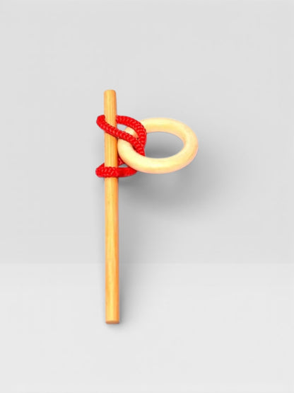 New Intelligence Magic Loop Puzzle Mind Logic Wooden Brain Teasers Rope Ring Puzzles Game - UNIVEA