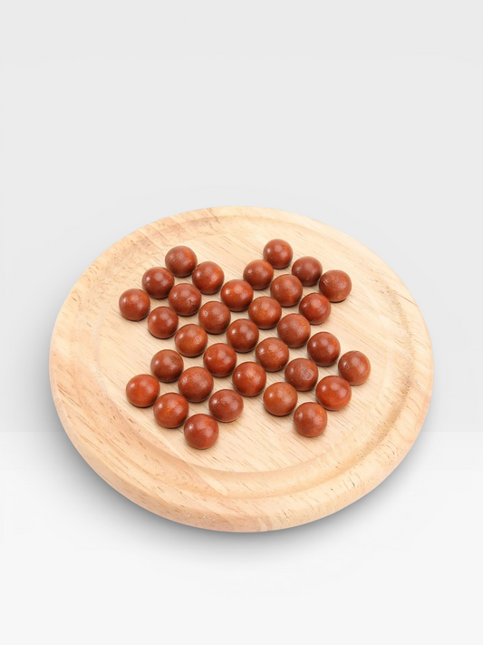 Wooden Europe Board Game Single Chess Peg Solitaire Diamond Move Independently Cognitive Ability Toy Classical Educational Toys - UNIVEA